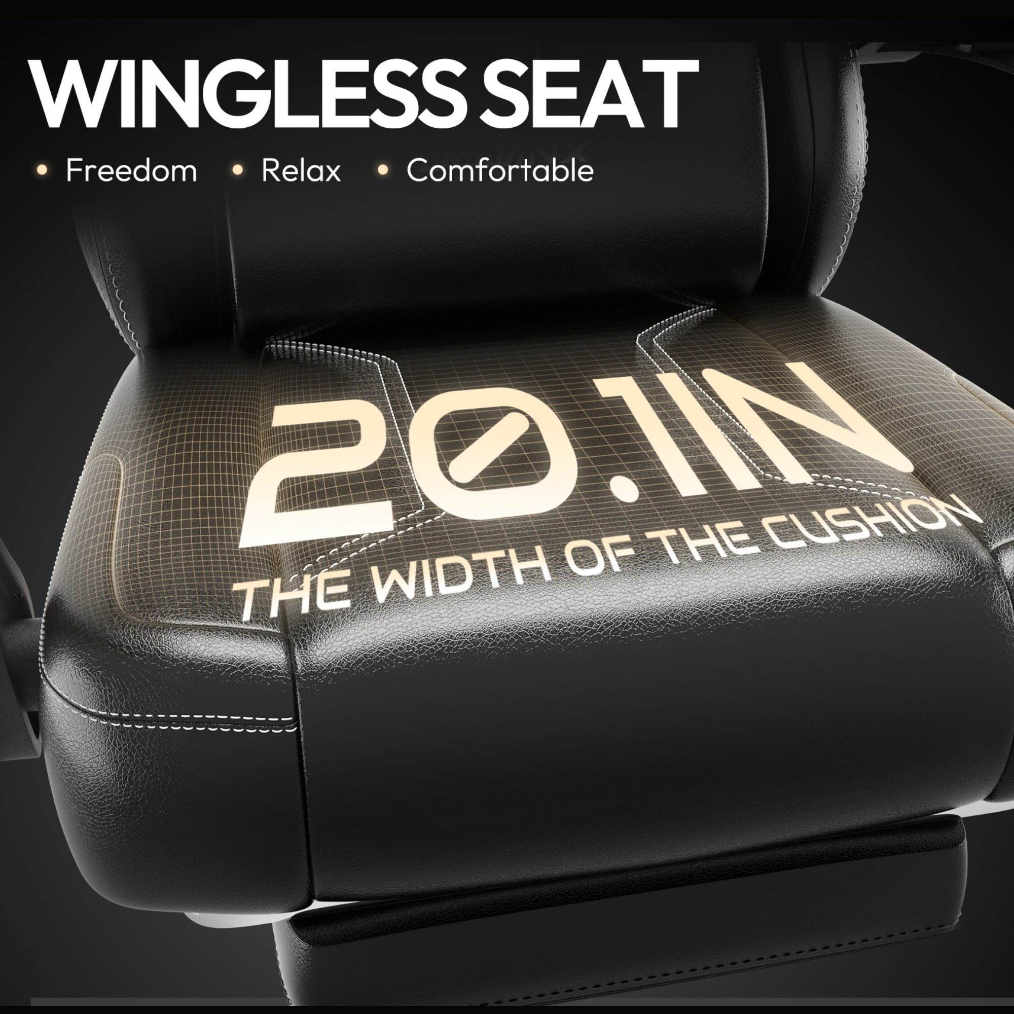 Dowinx Premium Leather Gaming Chair (Black) | LinkArm | Massage Cushion | Footrest